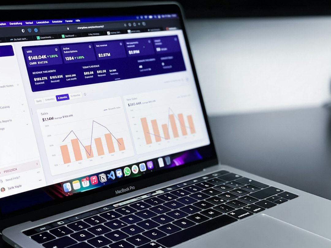 Analytics dashboard showing campaign performance metrics for paid search and organic traffic